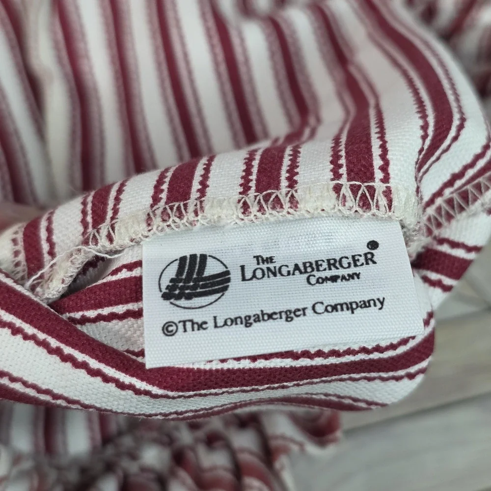 Longaberger Sweetheart Bouquet Red Ticking Basket Liner #23621 - New Without Tag
